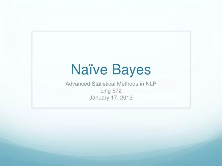 na ve bayes