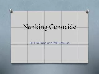 Nanking Genocide
