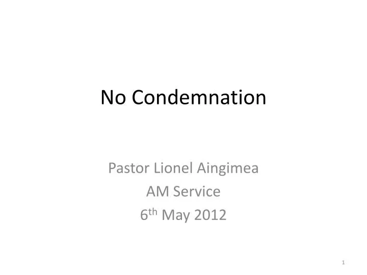 no condemnation