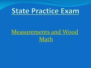 Measurements and Wood Math