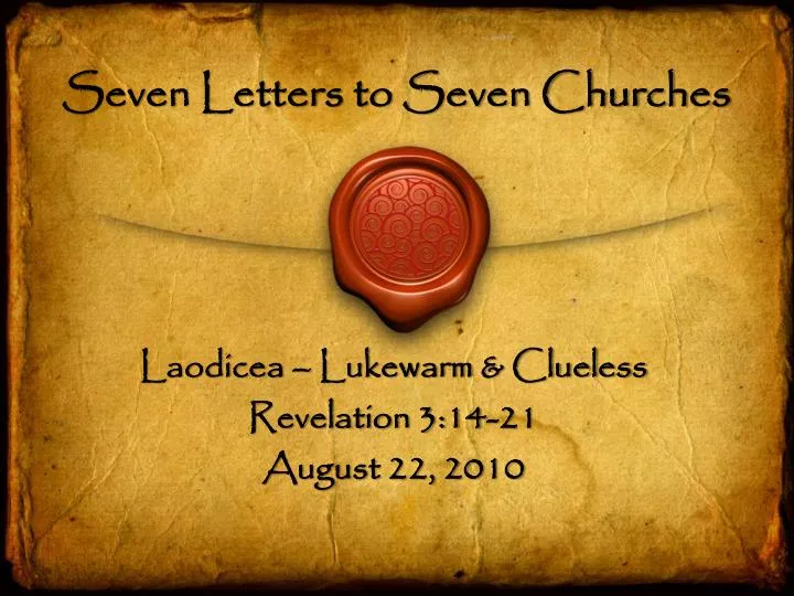 seven letters to seven churches