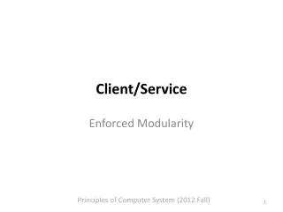 Client/Service