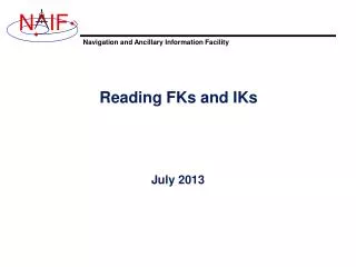 Reading FKs and IKs