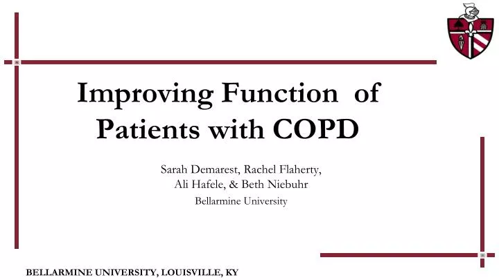 improving function of patients with copd
