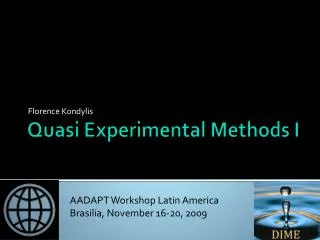 Quasi Experimental Methods I