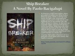 Ship Breaker A Novel By Paolo Bacigalupi