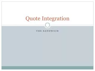 Quote Integration