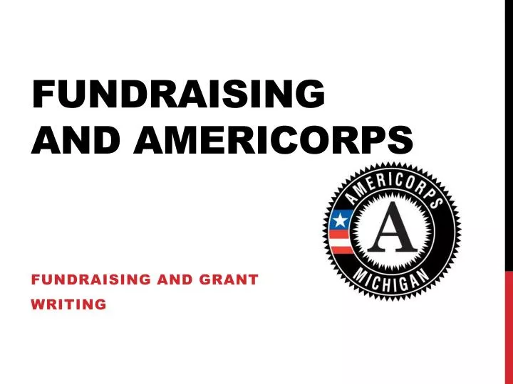 fundraising and americorps