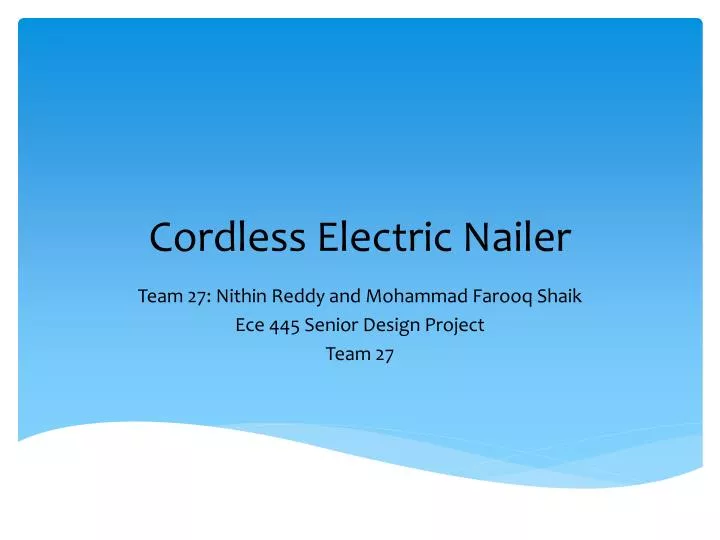 cordless electric nailer