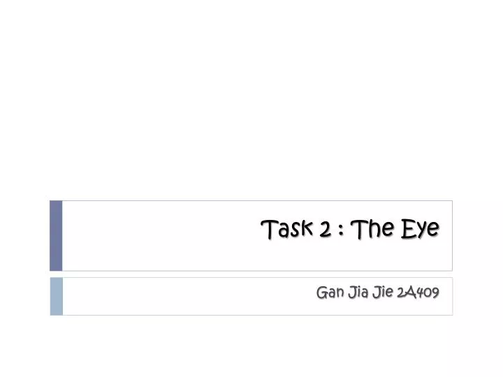 task 2 the eye