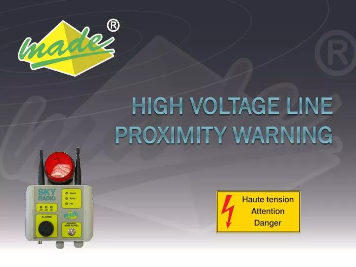 high voltage line proximity warning