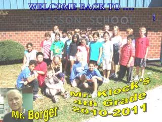 Mr. Klock's 4th Grade 2010-2011