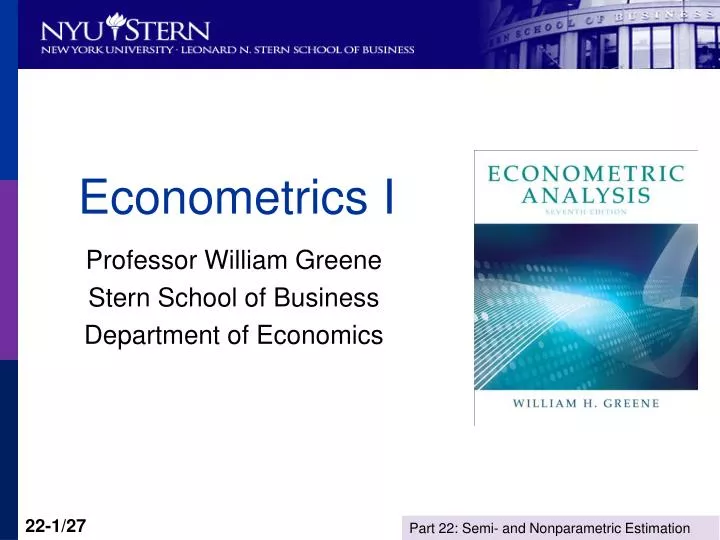 econometrics i