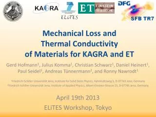 Mechanical Loss and Thermal Conductivity of Materials for KAGRA and ET