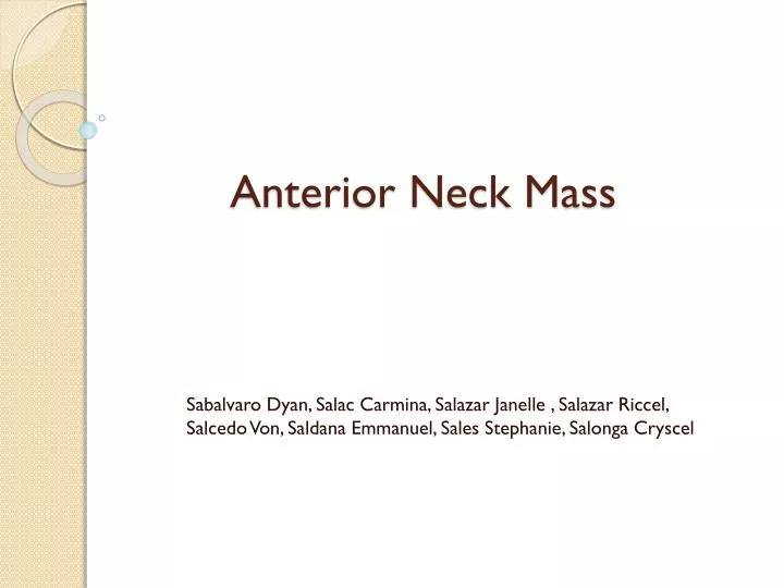 anterior neck mass