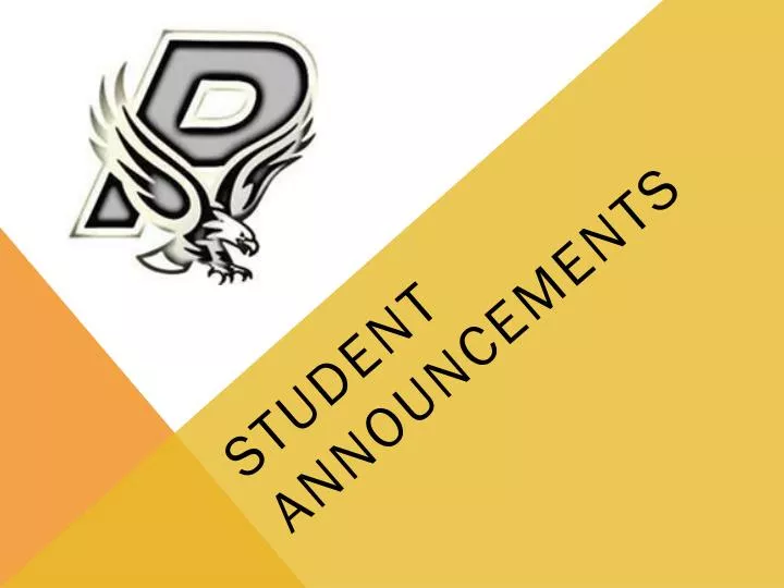 student announcements