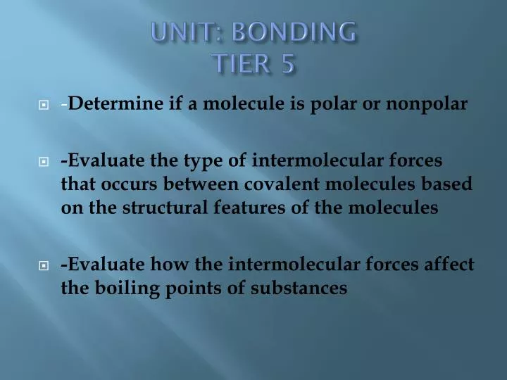 unit bonding tier 5