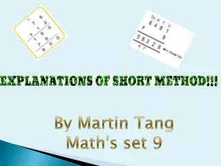 By Martin Tang Math's set 9