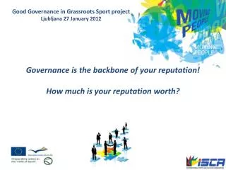 Governance is the backbone of your reputation! How much is your reputation worth?