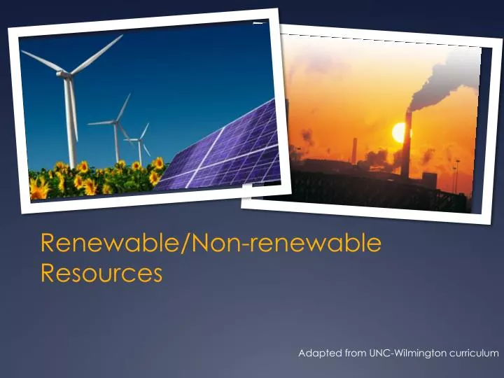 renewable non renewable resources