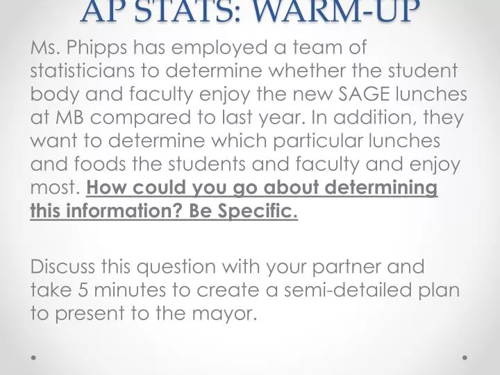ap stats warm up