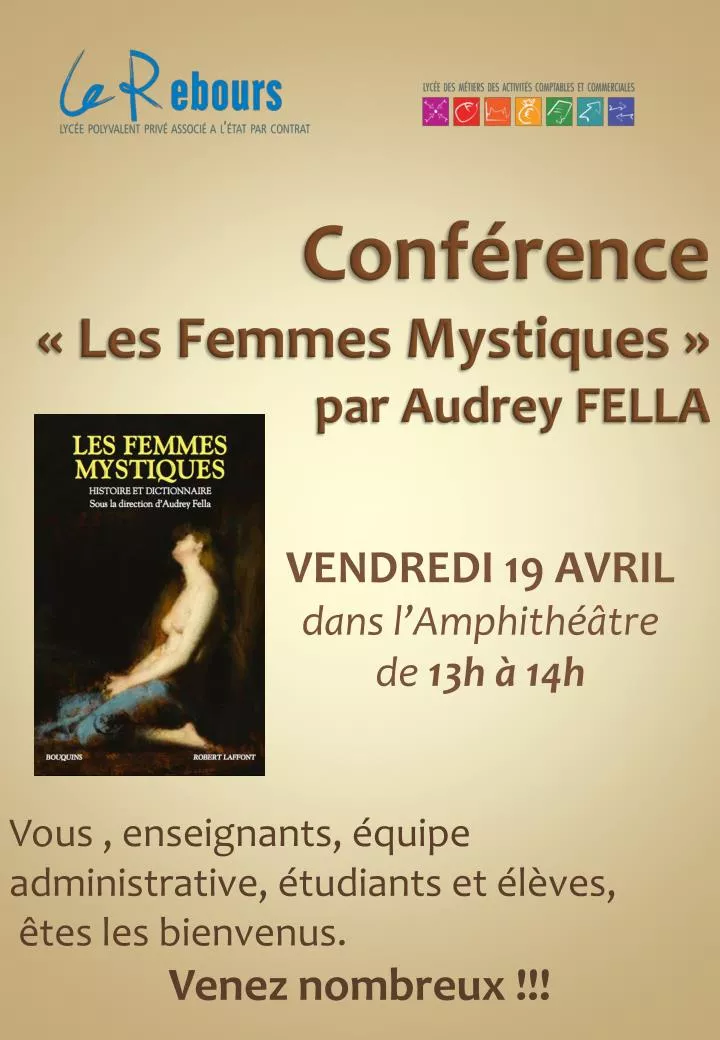 conf rence les femmes mystiques par audrey fella