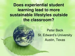 Does experiential student learning lead to more sustainable lifestyles outside the classroom?