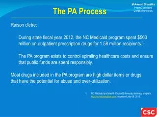 The PA Process