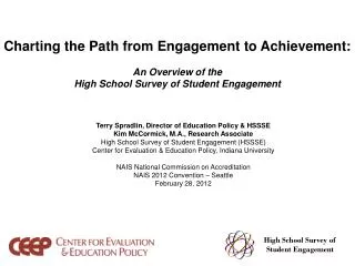 Charting the Path from Engagement to Achievement: An Overview of the