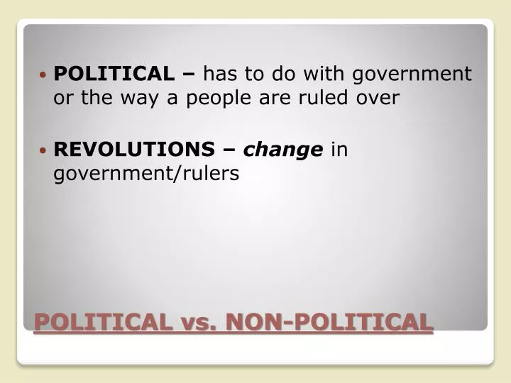 political vs non political