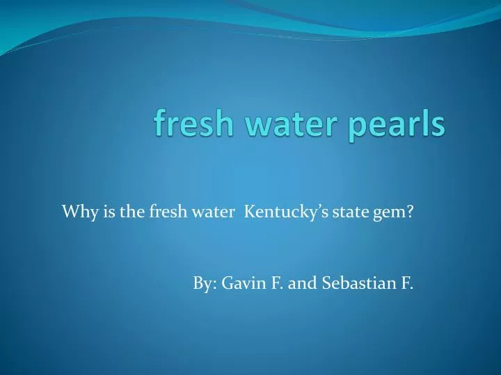 fresh water pearls