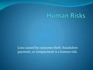 Human Risks