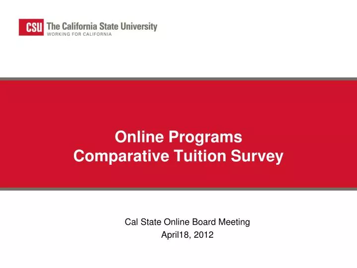 online programs comparative tuition survey
