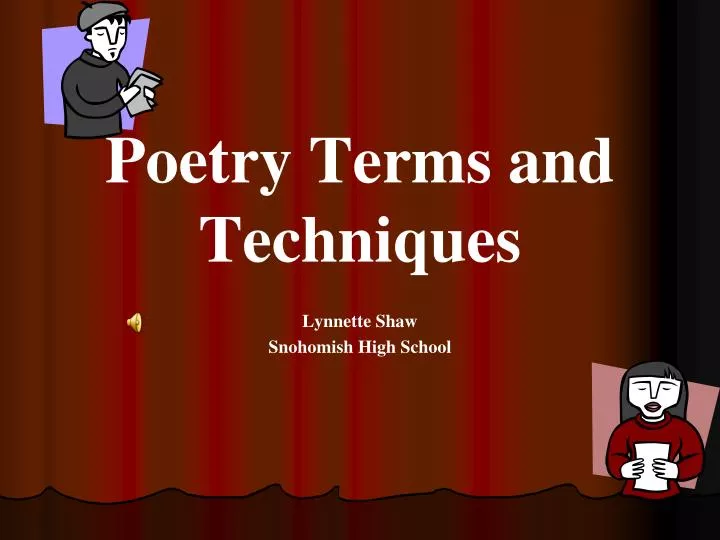 poetry terms and techniques