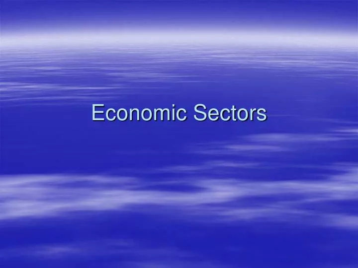 economic sectors