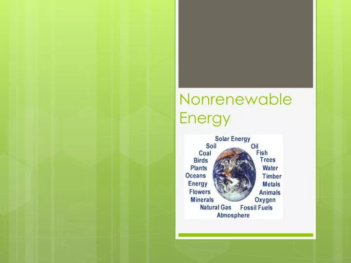 nonrenewable energy