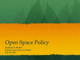 Open Space Policy