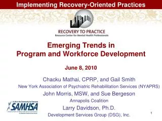 Emerging Trends in Program and Workforce Development June 8, 2010