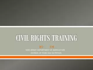 CIVIL RIGHTS TRAINING