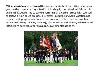 CORE ISSUES AND THEORY IN MILITARY SOCIOLOGY