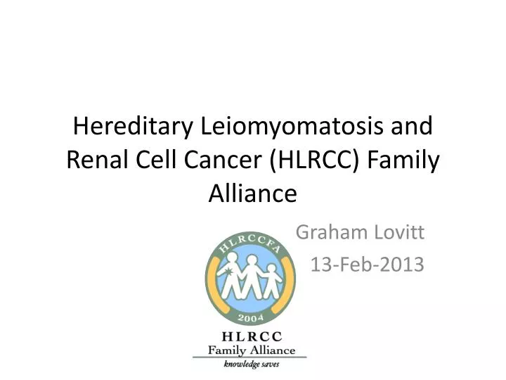 hereditary leiomyomatosis and renal cell cancer hlrcc family alliance