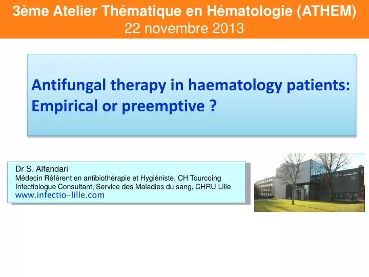 antifungal therapy in haematology patients empirical or preemptive