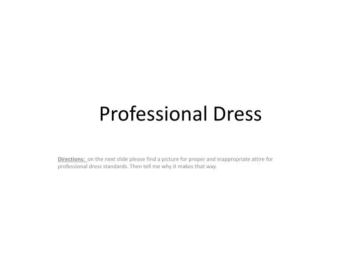 professional dress