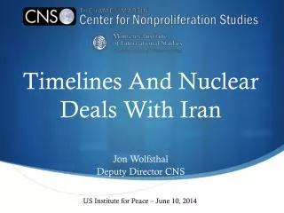 Timelines And Nuclear Deals With Iran