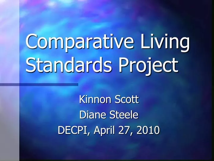 comparative living standards project