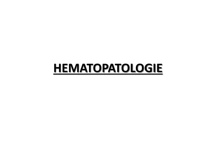 hematopatologie