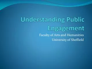 Understanding Public Engagement
