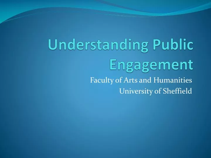 understanding public engagement