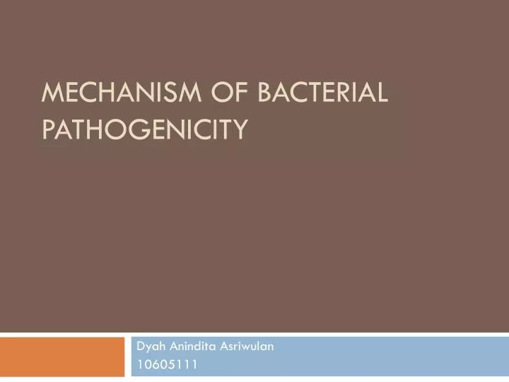 mechanism of bacterial pathogenicity