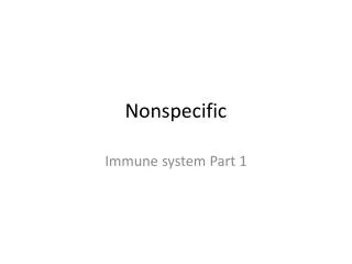 nonspecific